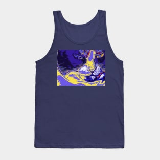 Cat in abstract colors Tank Top